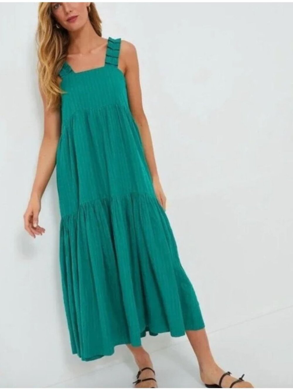 Tuckernuck Exclusive MIRTH Rio Green Midi Dress Cotton Medium